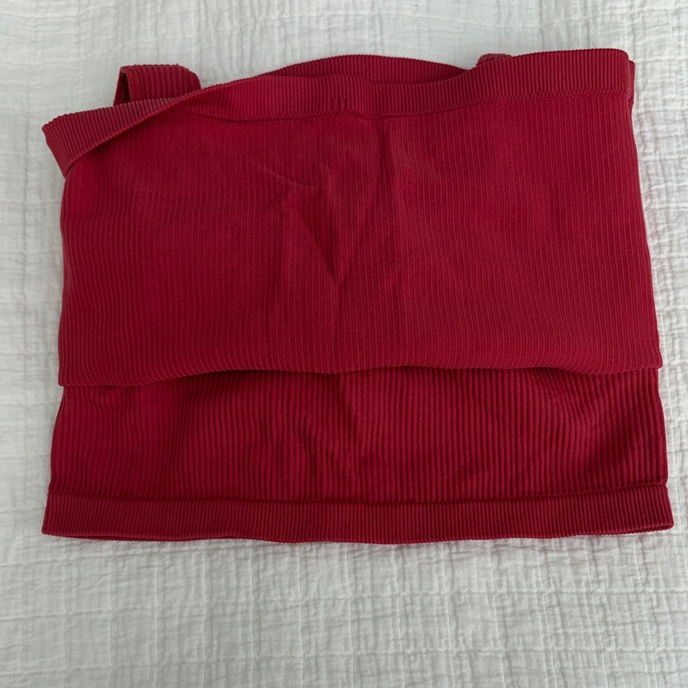 Forever 21 Red Ribbed Top - Picture 4 of 4